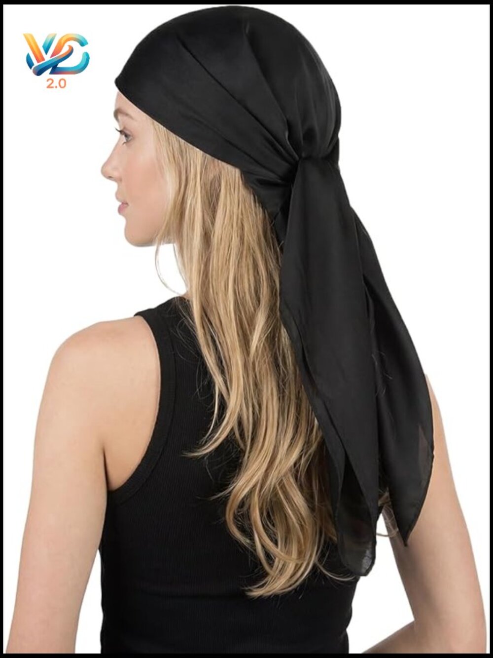 35 Inch Square Head Scarf Silky Soft Like Silk Large Bandana Wrap